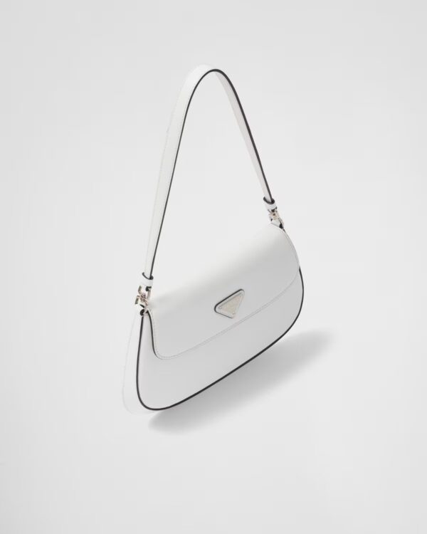 Prada Cleo Small Gloss Leather Flip Shoulder Bag