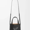 Mini Puzzle Fold tote in shiny calfskin