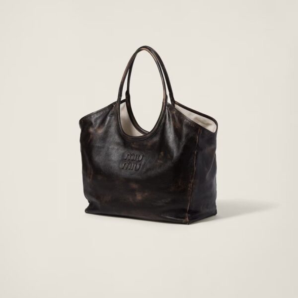 Leather tote bag