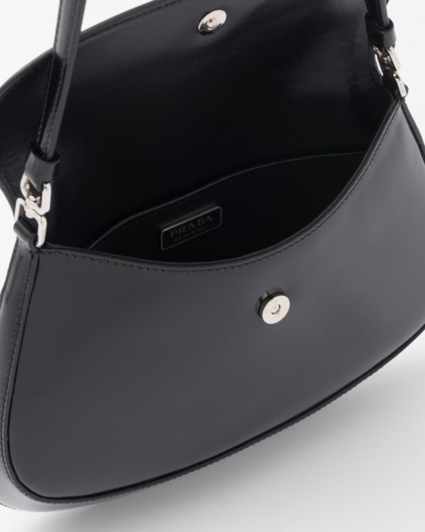 Prada Cleo Small Gloss Leather Flip Shoulder Bag