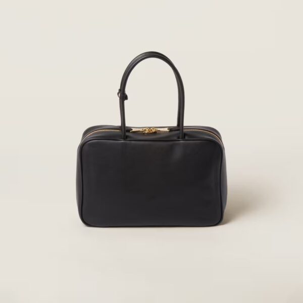 Leather Beau Handbag Black color