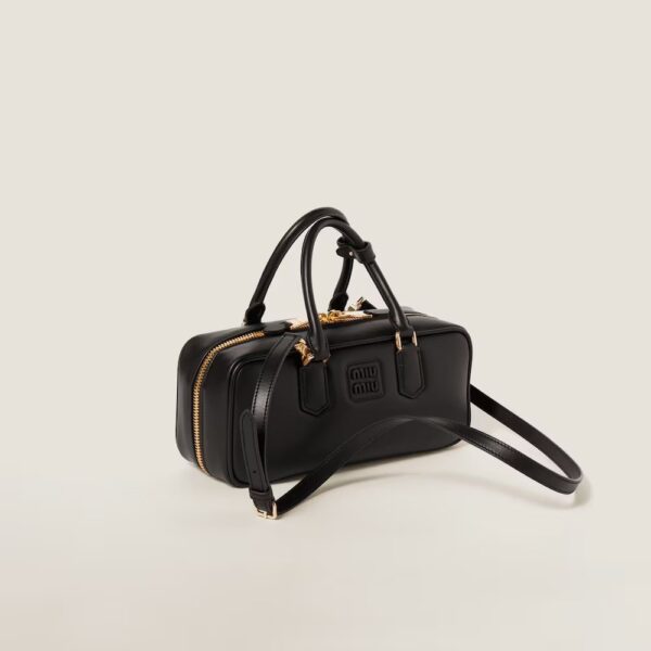 Arcadie Leather  Large Handbag Black Color