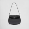 Prada Cleo Small Gloss Leather Flip Shoulder Bag
