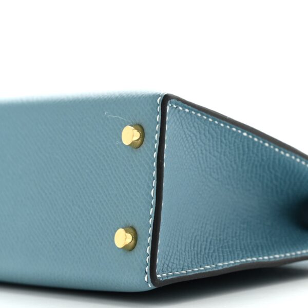 Epsom Mini Kelly Sellier 20 New Blue Jean