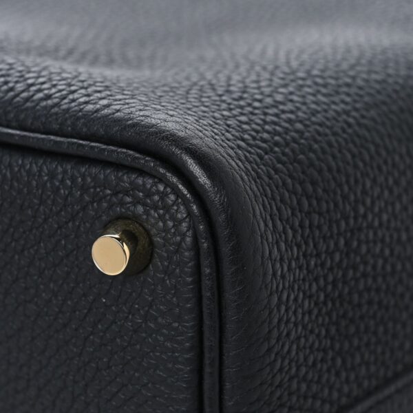 Taurillon Clemence Picotin Lock 18 PM Black