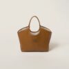 IVY Leather Handbag Cognac color