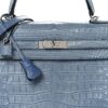 Matte Porosus Crocodile Kelly 35 Bleu Brighton