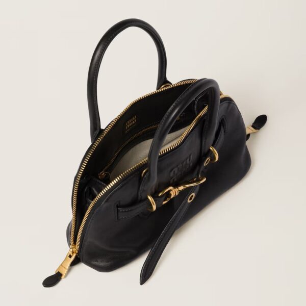 Aventure Nappa Leather Handbag Black