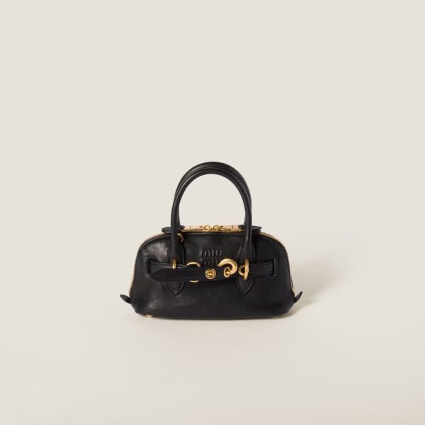 Mini Handbag in Aventure Nappa Leather Black