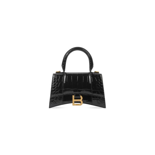 HOURGLASS plus small crocodile embossed handbag