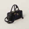 2d541014373e19a8fba666551651056d.jpg Arcadie Matelassé Large Soft Lamb Leather Handbag Black
