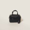 Arcadie Matelassé Soft Lamb Leather Handbag Black