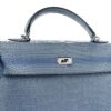 Matte Porosus Crocodile Kelly 35 Bleu Brighton