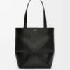 Medium Puzzle Fold tote in shiny calfskin