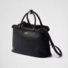 Prada Buckle Medium Leather Double-Belted Handbag