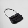 Prada Cleo Small Gloss Leather Flip Shoulder Bag
