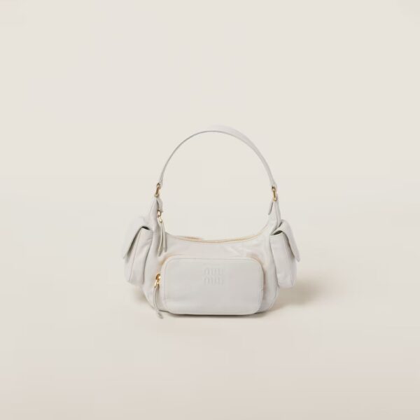 Soft Lamb Nappa Pouch White