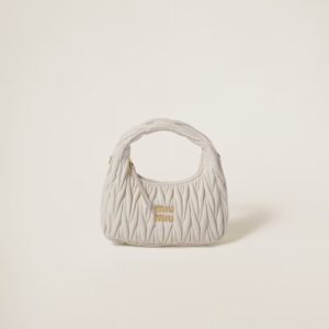 Wander Matelassé Soft Lamb Nappa Small Crescent Moon Bag