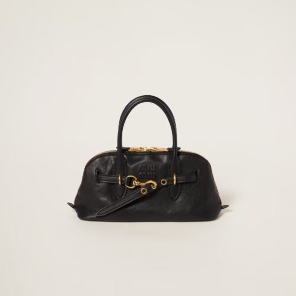Aventure Nappa Large Leather Handbag Black