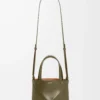 Mini Puzzle Fold tote in shiny calfskin