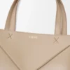 Mini Puzzle Fold tote in shiny calfskin