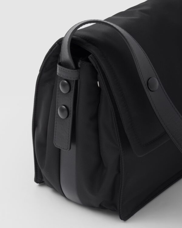 Medium-sized padded Re-Nylon shoulder bag