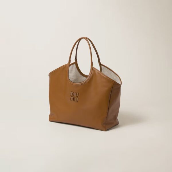IVY Leather Handbag Cognac color