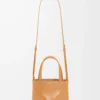 Mini Puzzle Fold tote in shiny calfskin