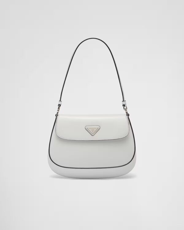 Prada Cleo Small Gloss Leather Flip Shoulder Bag