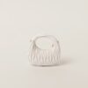 Wander Matelassé Mini Hobo Bag White