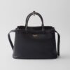 Prada Buckle Medium Leather Double-Belted Handbag
