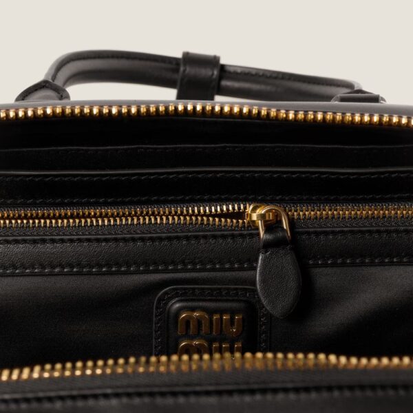 Arcadie Leather  Large Handbag Black Color