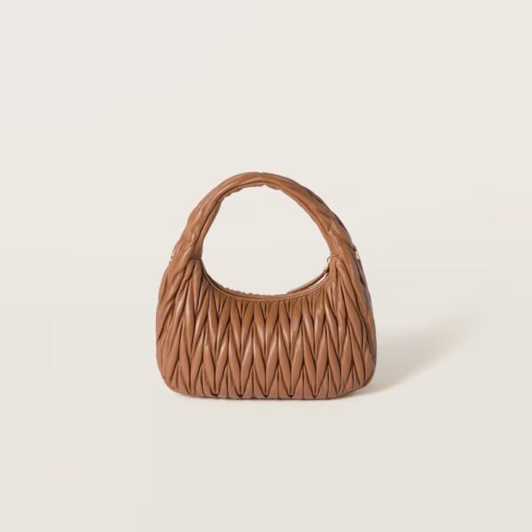 Wander Matelassé Medium Hobo Underarm Bag Cognac