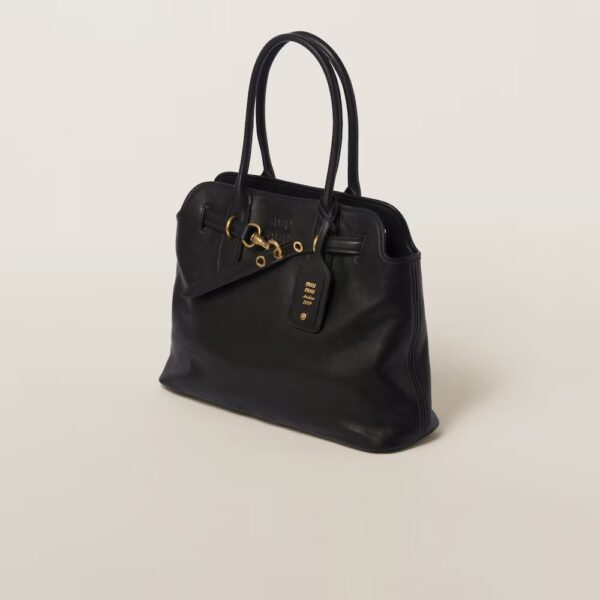 Aventure Nappa Leather Handbag Black