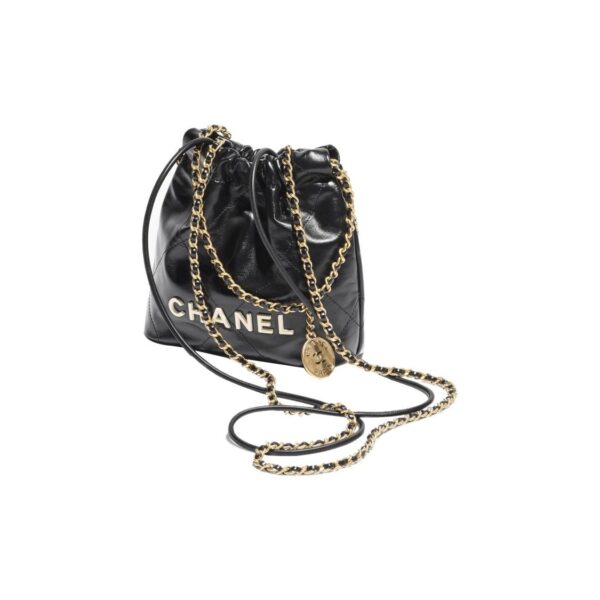 CHANEL 22 MINI HANDBAG WHITE LOGO