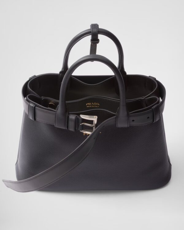 Prada Buckle Small Leather Band Handbag