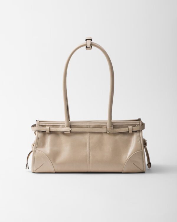 Prada Bonnie Medium Leather Handbag Lilac