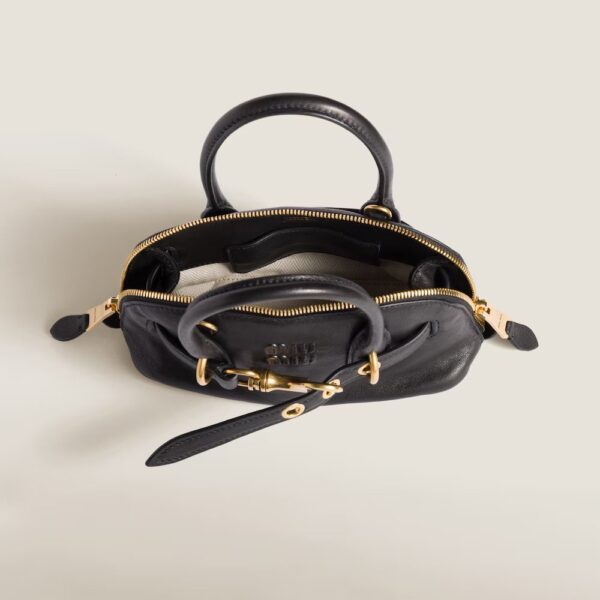 Mini Handbag in Aventure Nappa Leather Black