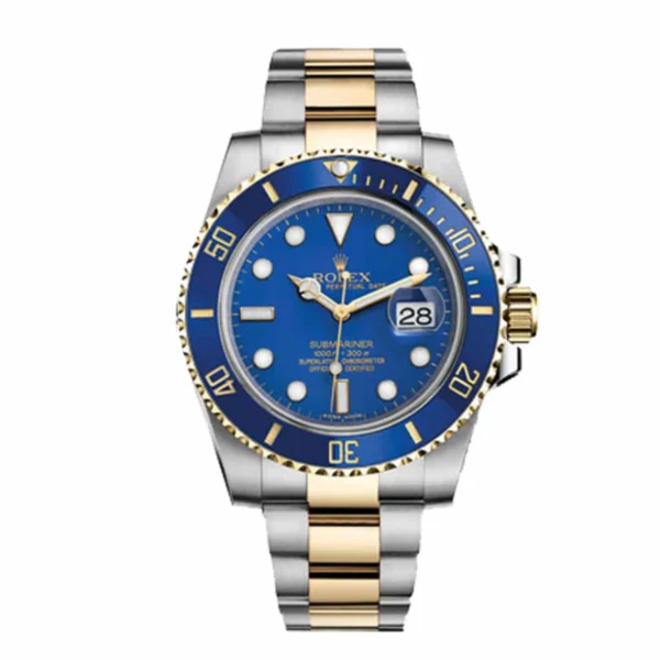 Rolex Submariner Date Two Tone Blue Dial 16613 Replica