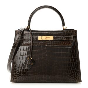 Shiny Niloticus Crocodile Kelly Sellier 28 Gris Elephant