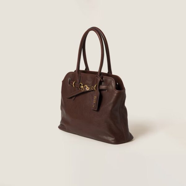 Aventure Nappa Leather Handbag Shrubland Color