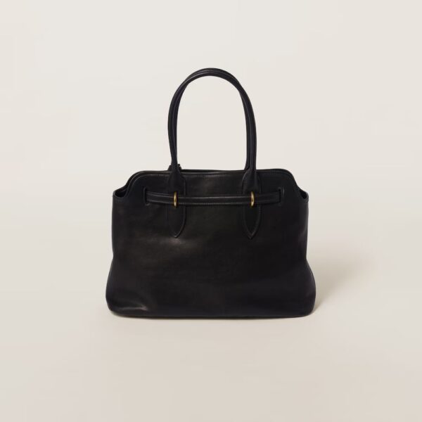 Aventure Nappa Leather Handbag Black