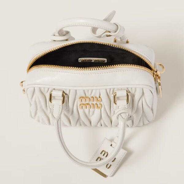 Arcadie Matelassé Soft Lamb Leather Handbag White