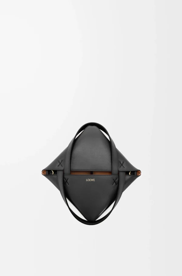 Mini Puzzle Fold tote in shiny calfskin