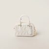 Arcadie Matelassé Soft Lamb Leather Handbag White