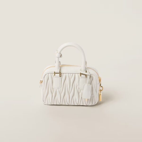 Arcadie Matelassé Soft Lamb Leather Handbag White