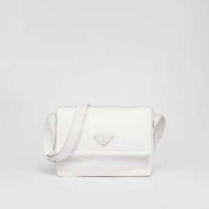 Small-filled Re-Nylon shoulder bag white