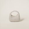 Wander Matelassé Soft Lamb Nappa Small Crescent Moon Bag