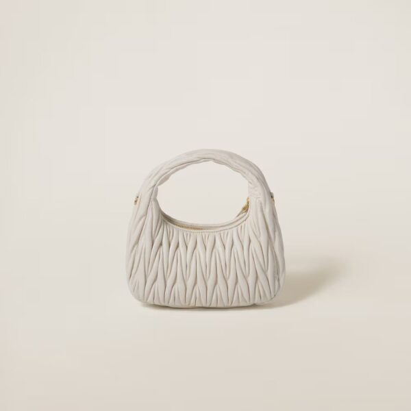 Wander Matelassé Soft Lamb Nappa Small Crescent Moon Bag