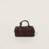 Arcadie Matelassé Small Soft Lamb Leather Handbag Shrubby Oak Color